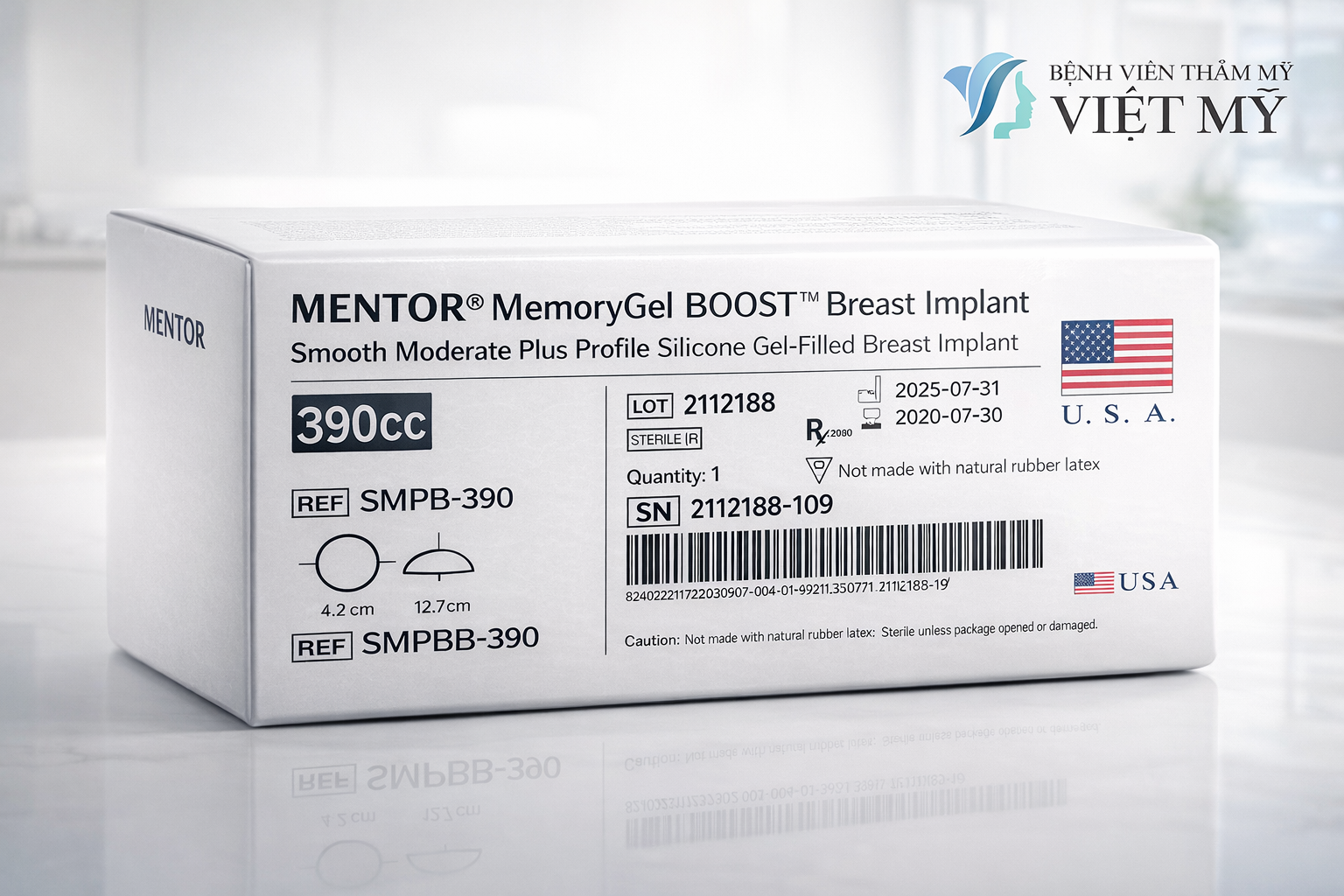 Túi ngực Mentor phù hợp với dáng ngực đầy rõ form
