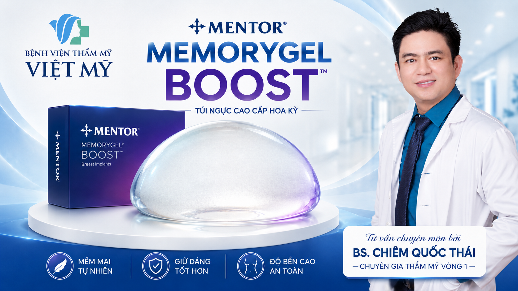 Túi Ngực Mentor Boost Là Gì? Giá Nâng Ngực Mentor Boost