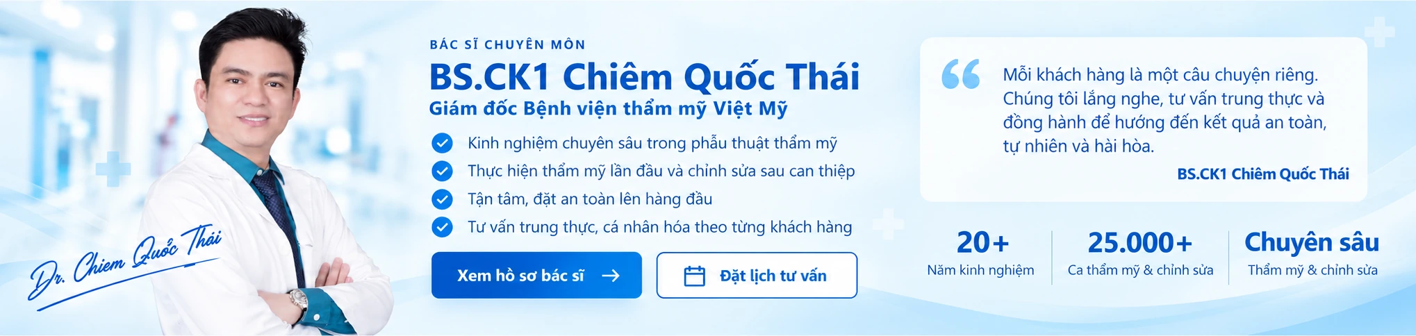 BS.CK1 Chiêm Quốc Thái – Bệnh viện Thẩm mỹ Việt Mỹ